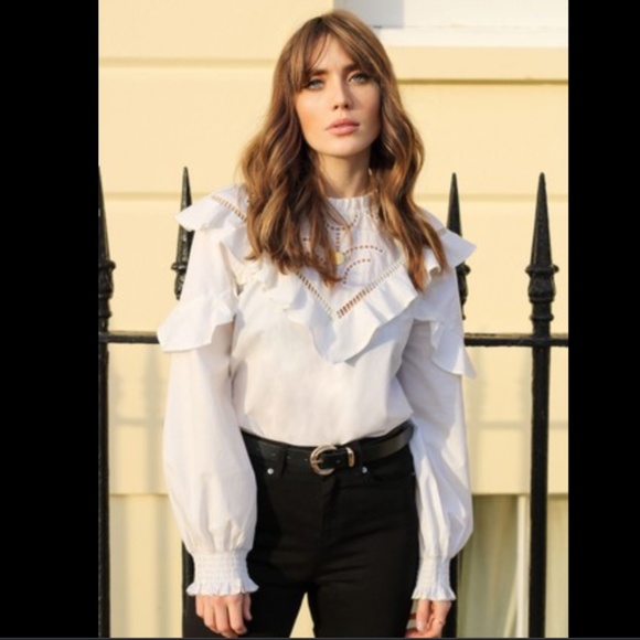 NWT | Love & Roses | cutwork black poplin blouse | Size 8 - Picture 10 of 10